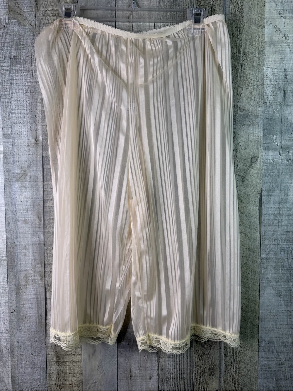 2X Vintage Petti-Pants See-through Pant Slip with Lace Hem (Union Made Tag)